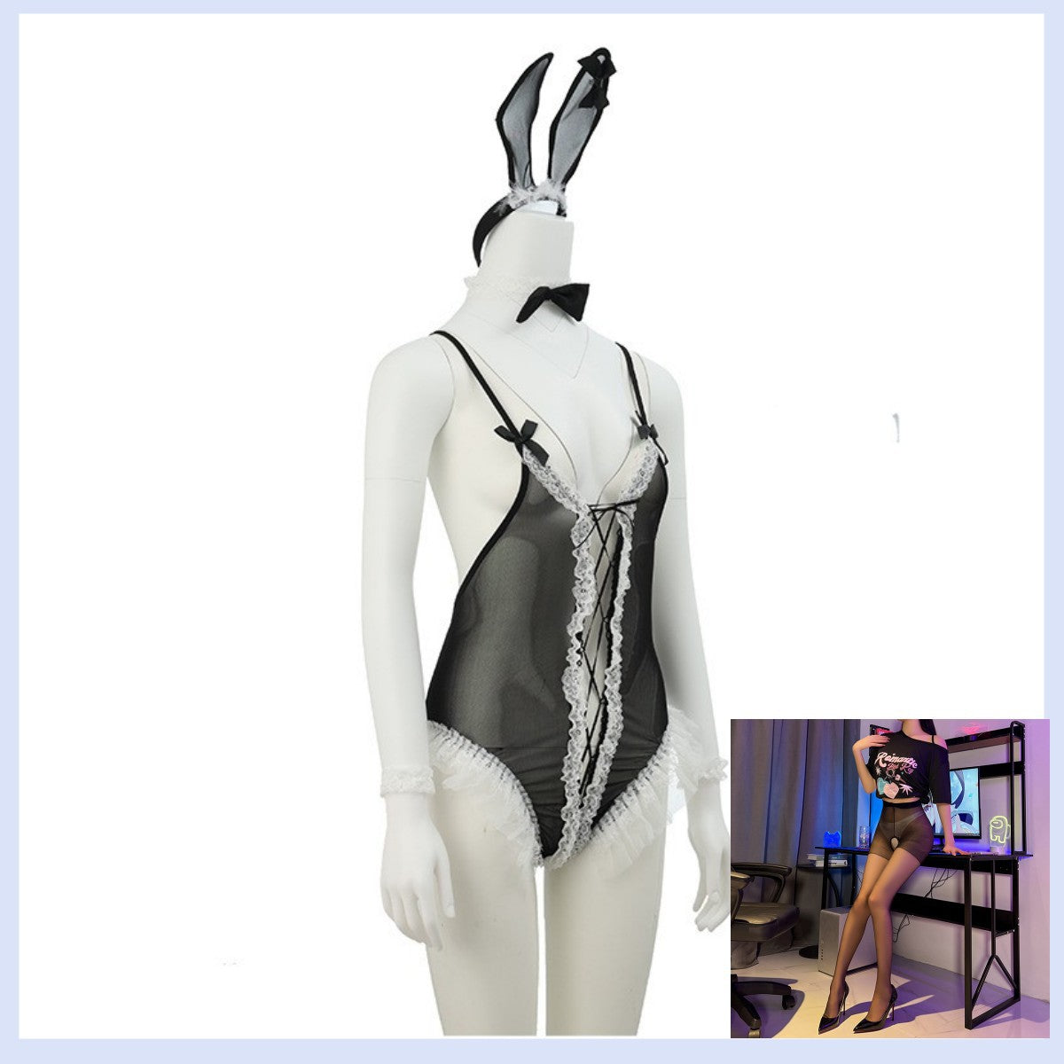 Bunny Open Crotch Set