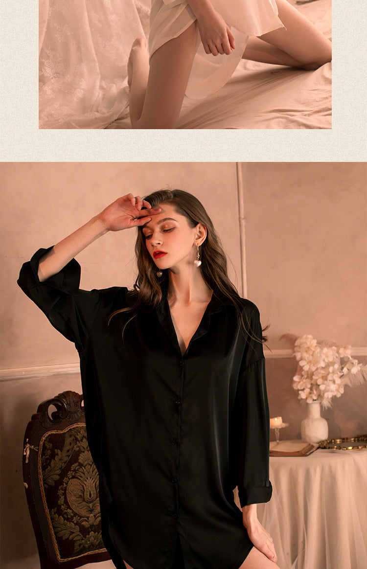 Oversized Satin Pajama Set
