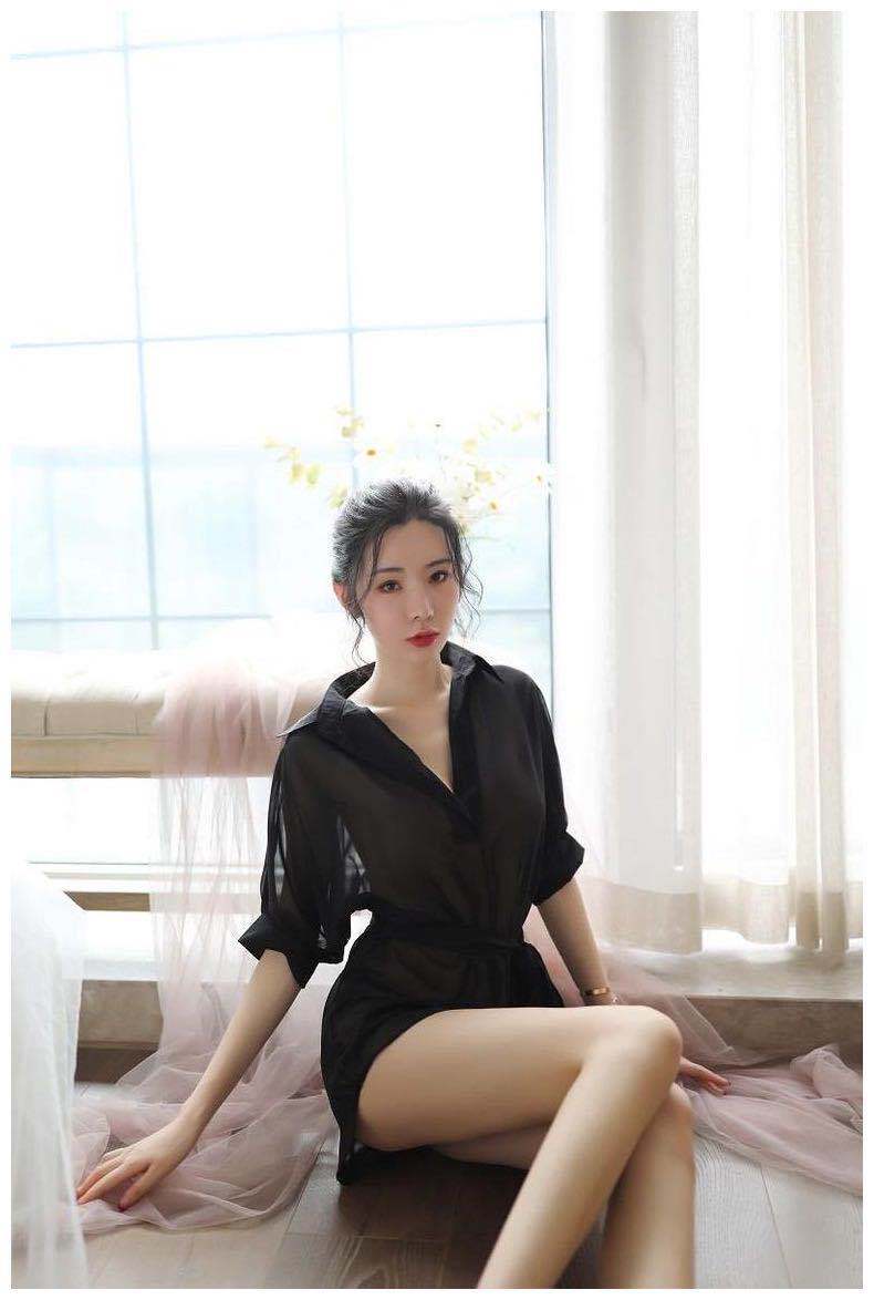 Transparent na Robe Set
