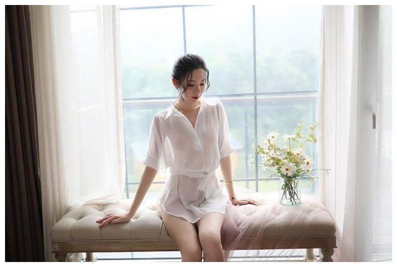Transparent na Robe Set