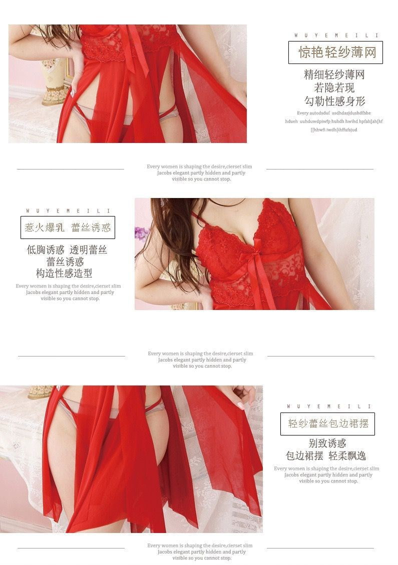 Transparent Panel Nightgown