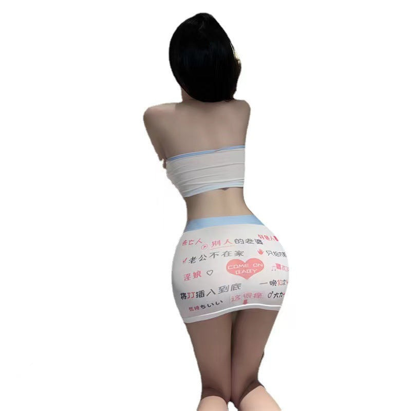 Text Print Swimsuit