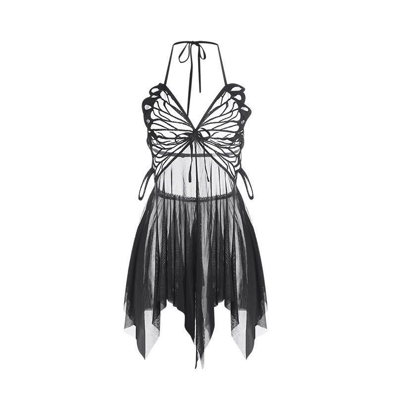 Butterfly Sheer Lingerie Nightgown