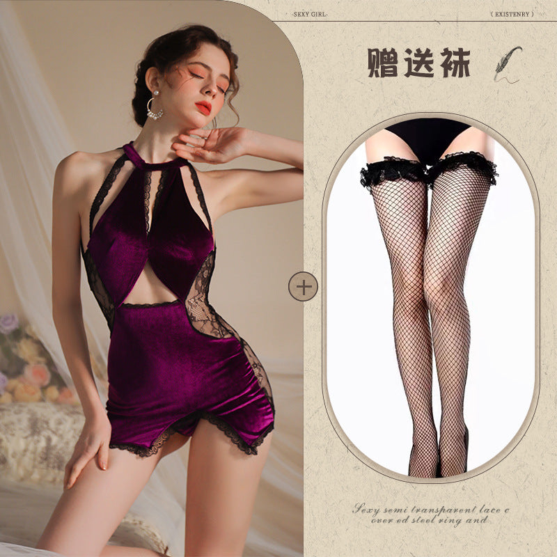 Velvet Qipao Lingerie