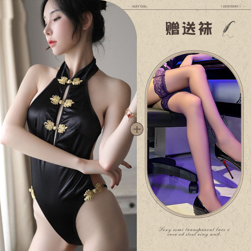 Backless Qipao Nightgown Set