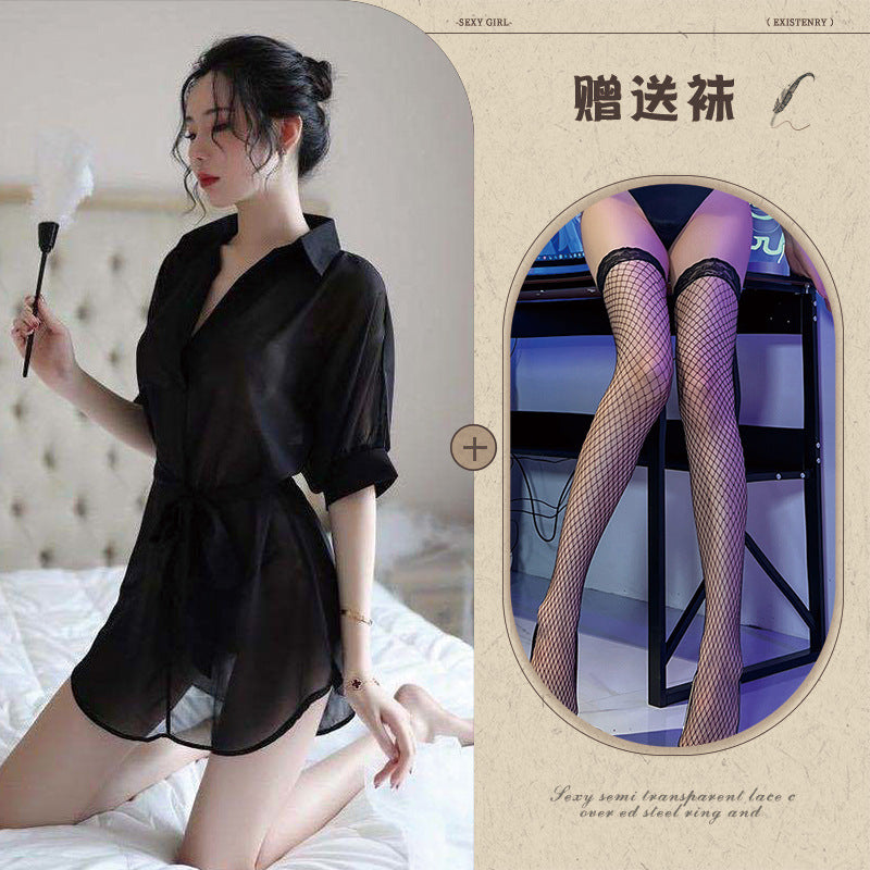 Transparent na Robe Set