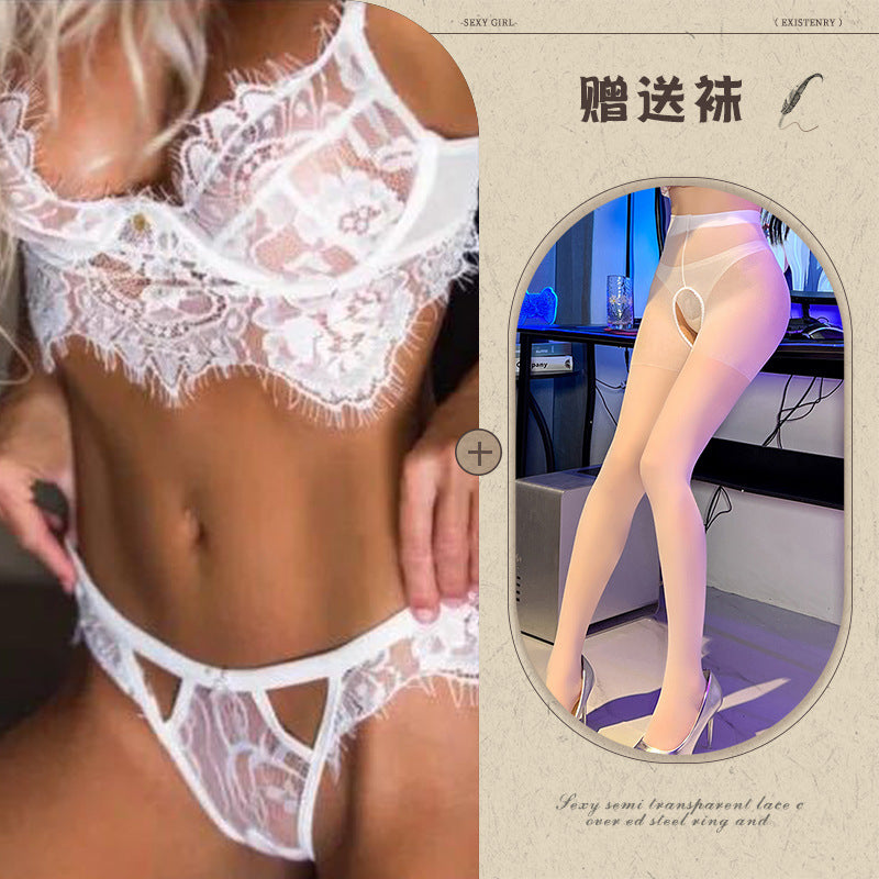 Lace Bralette & Garter Belt Set