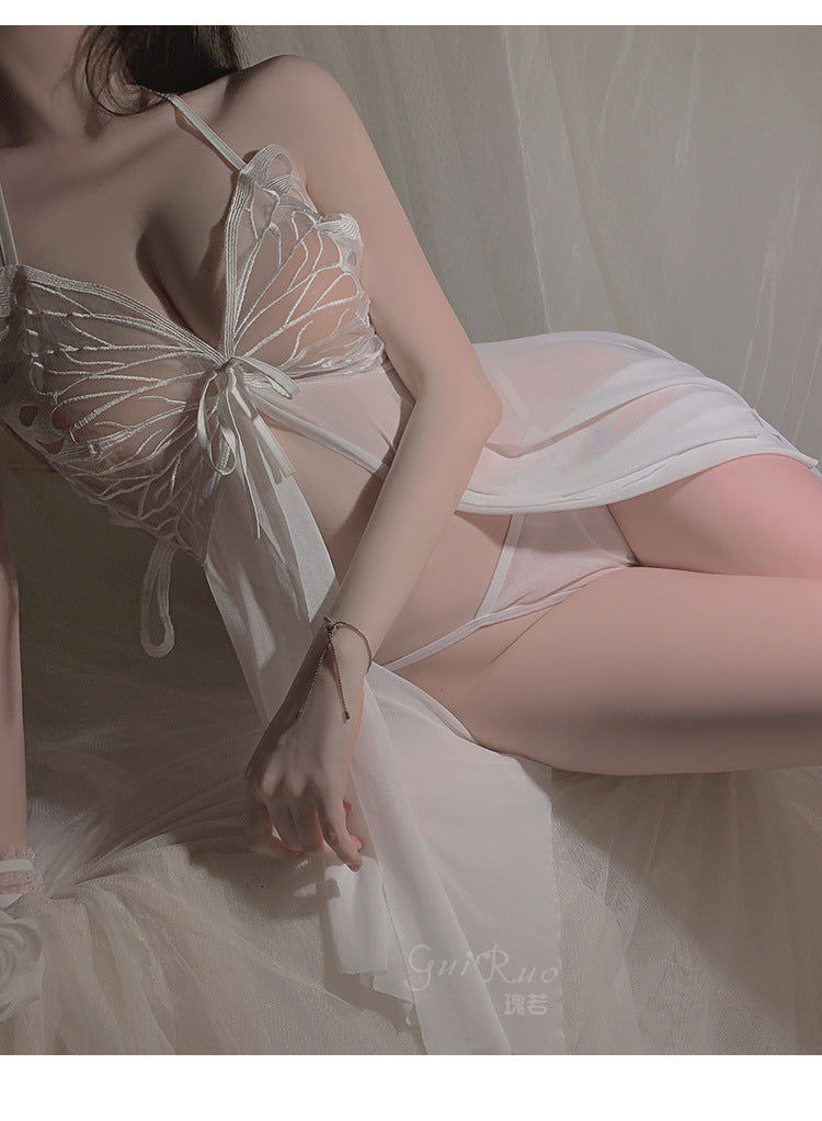 Butterfly Sheer Lingerie Nightgown