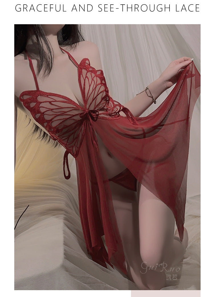 Butterfly Sheer Lingerie Nightgown