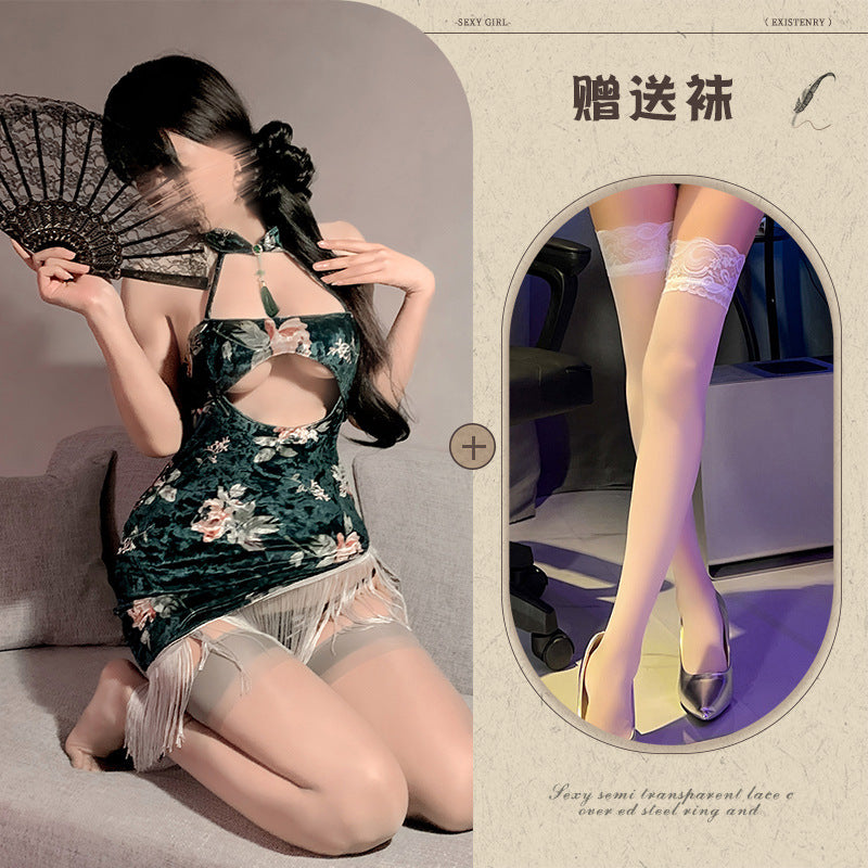 Velvet Qipao Dress