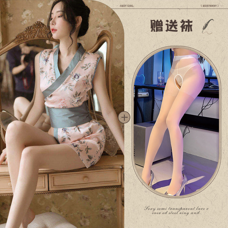 Japanese Kimono Robe Lingerie Set