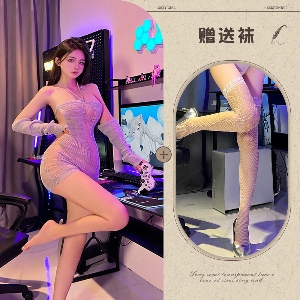 Backless Knit Teddy