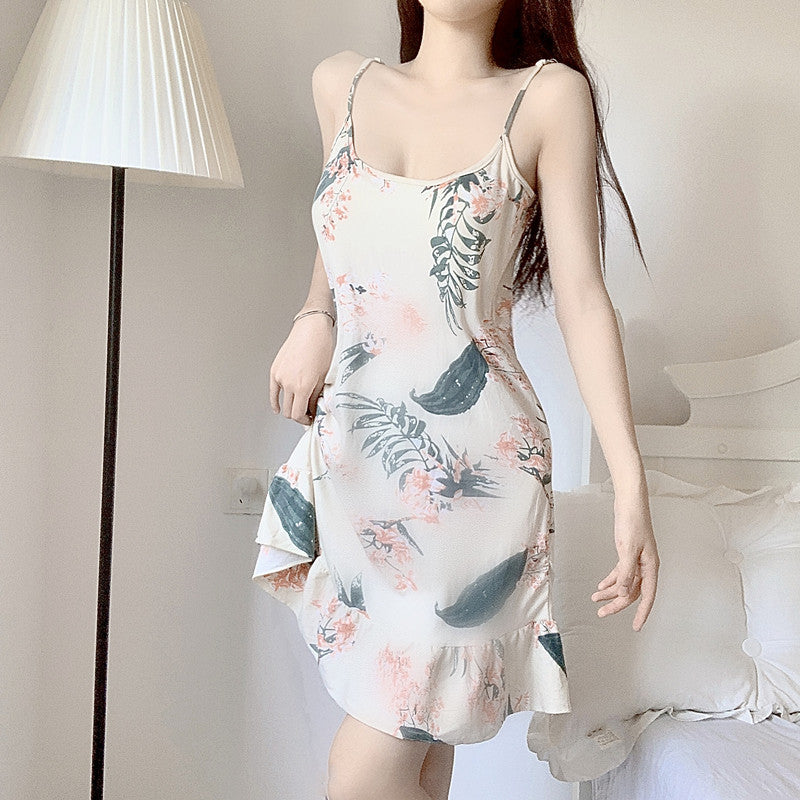 Summer Lace Trim Sleepwear with Pads