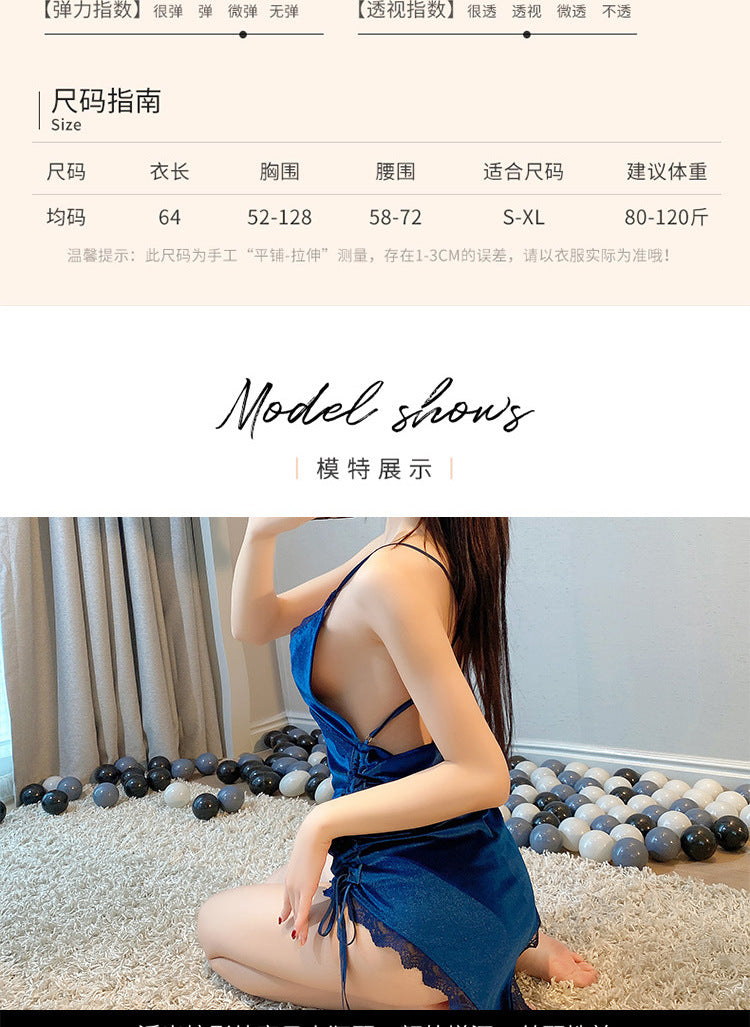 Velvet Tie-front Nightie