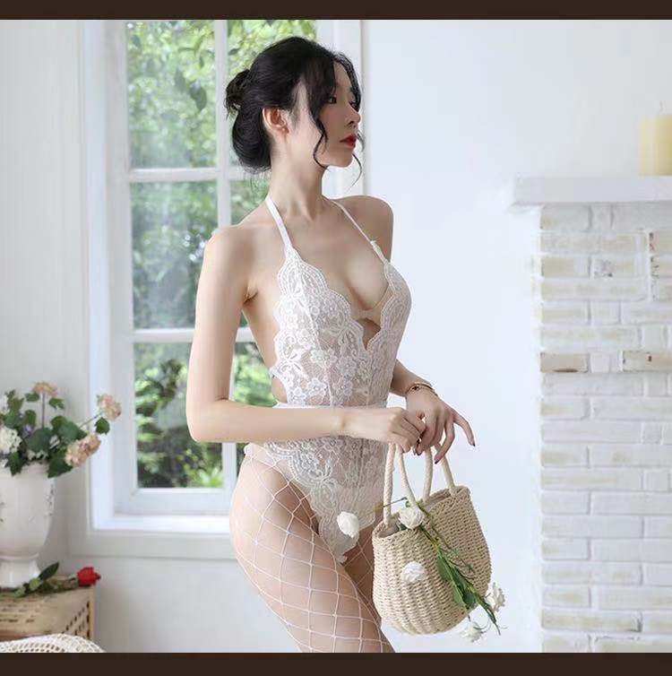 Backless Snap-Crotch Catsuit