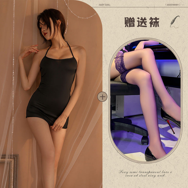 U-cut Sheer Nightdress