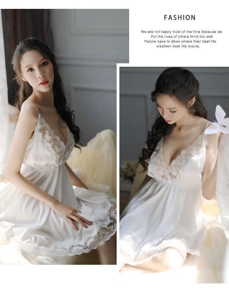 Embroidered Lace Chemise Set