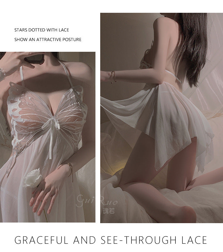 Butterfly Sheer Lingerie Nightgown