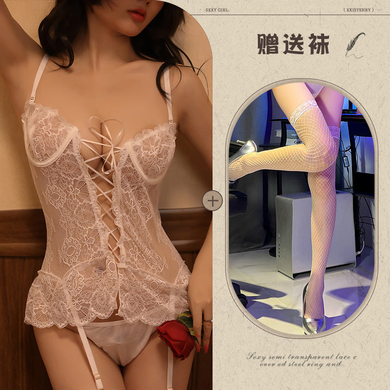 Underwire Open Crotch Teddy