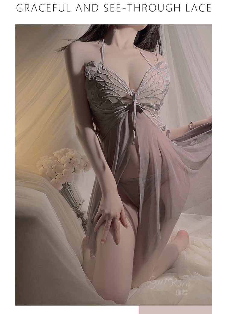 Butterfly Sheer Lingerie Nightgown