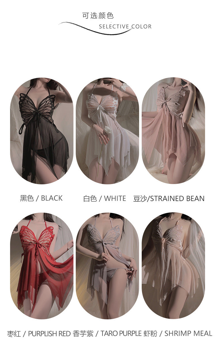 Butterfly Sheer Lingerie Nightgown