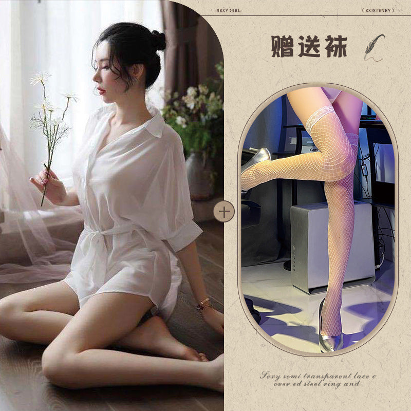 Transparent na Robe Set