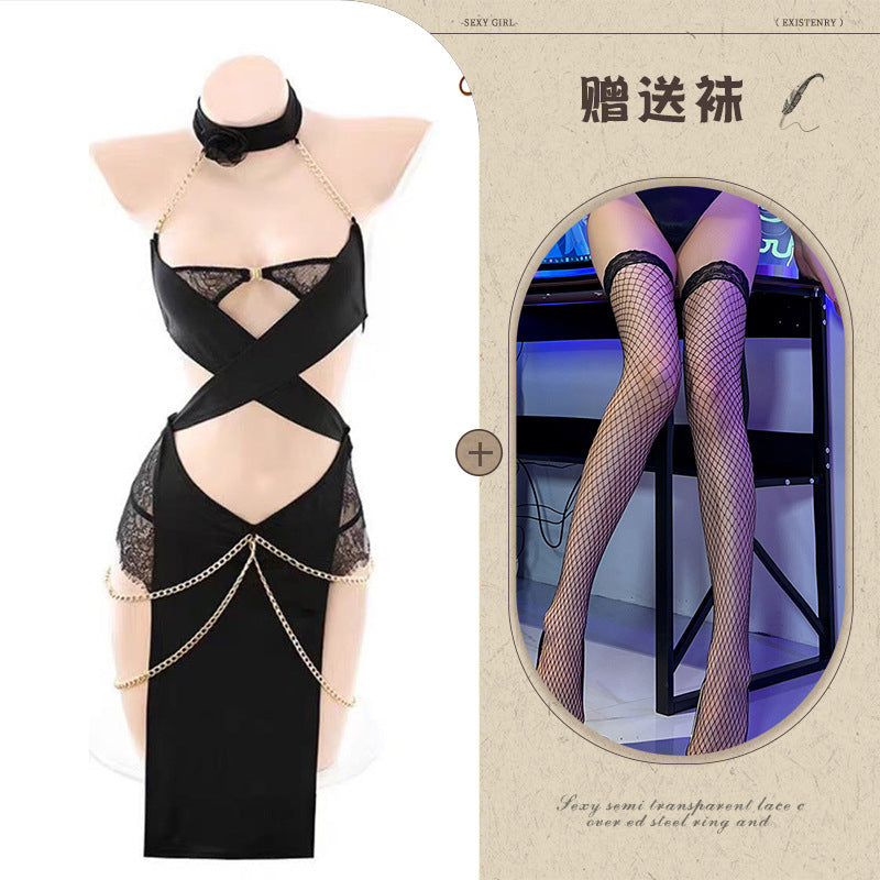 Bodysuit ng Detalye ng Chain