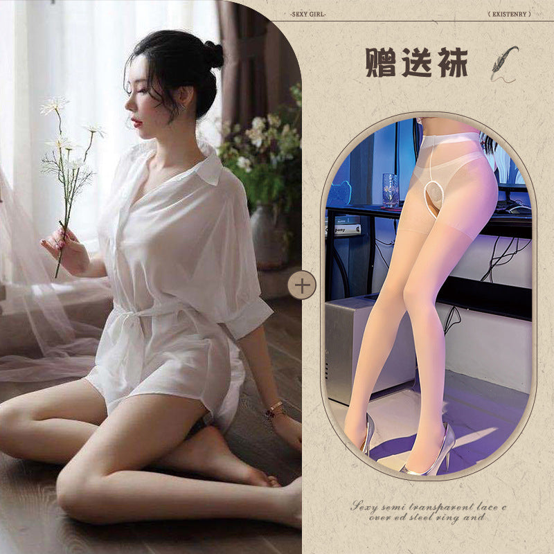 Transparent na Robe Set
