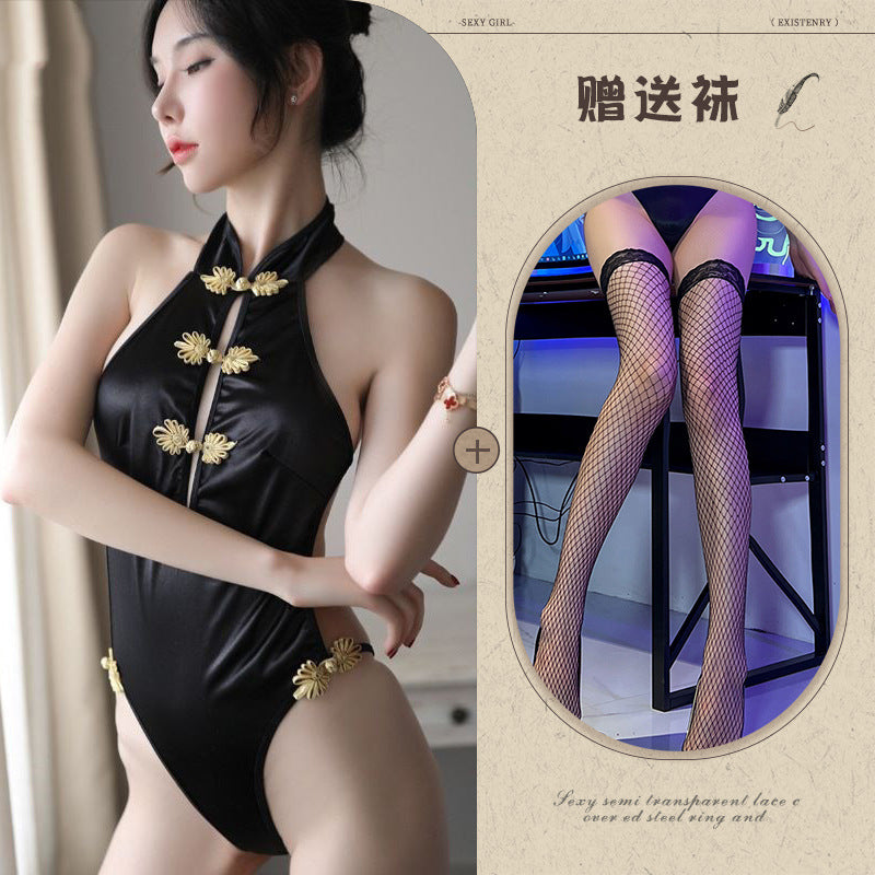 Backless Qipao Nightgown Set