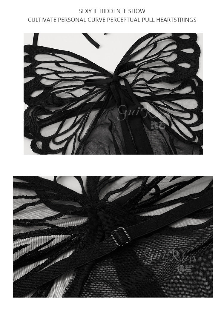 Butterfly Sheer Lingerie Nightgown