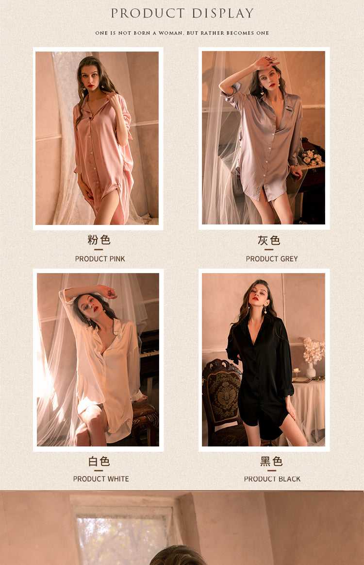 Oversized Satin Pajama Set