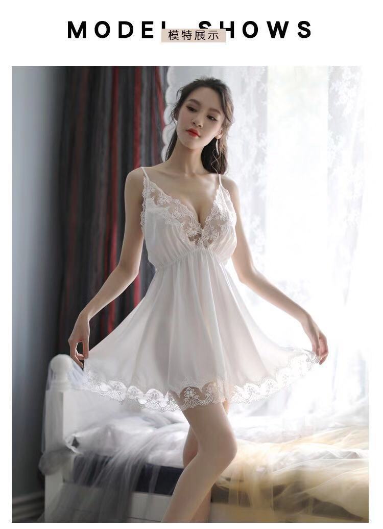 Embroidered Lace Chemise Set