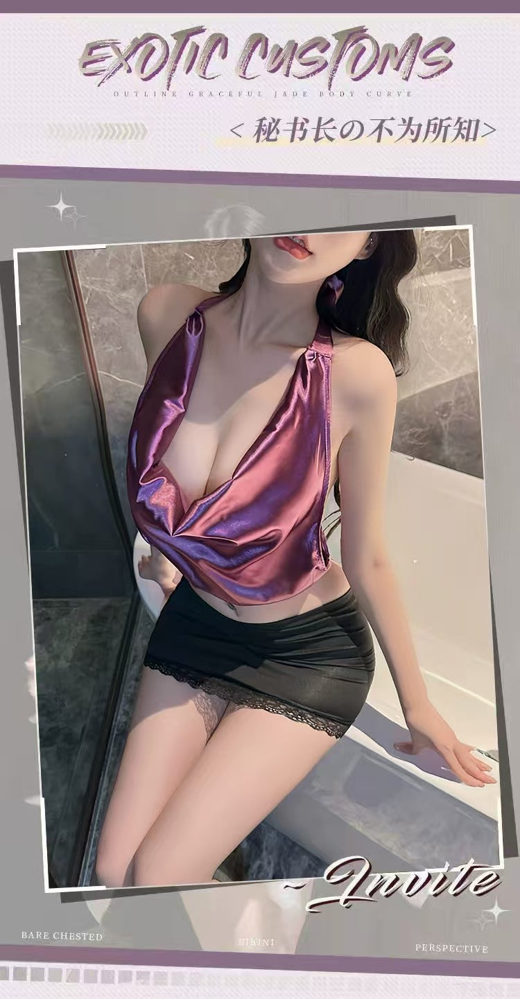 Purple Secretary Dress