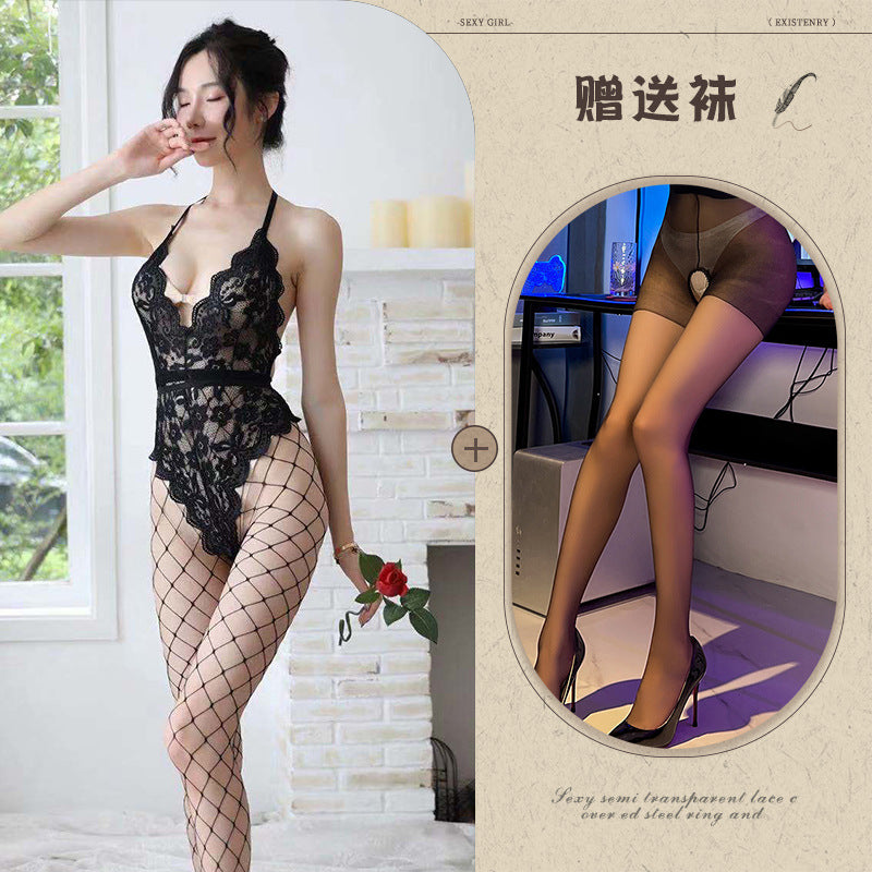 Backless Snap-Crotch Catsuit