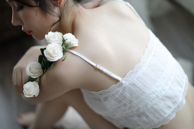 Strapless Lace Teddy Set