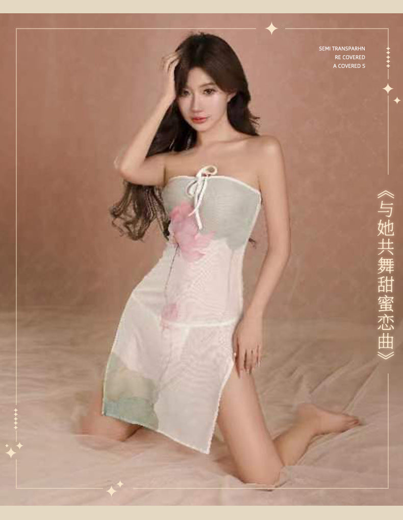 High-Slit Chiffon Dress