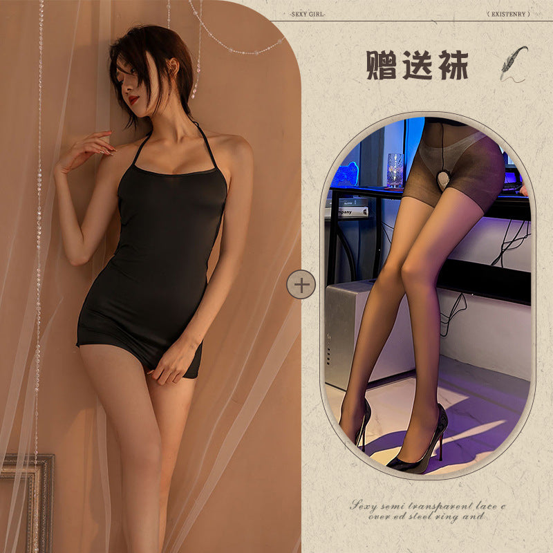 U-cut Sheer Nightdress