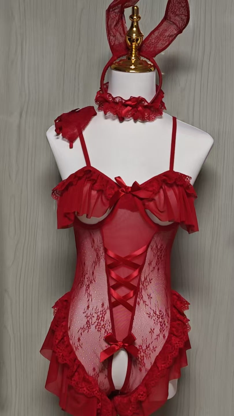 Bunny Lace Teddy Costume