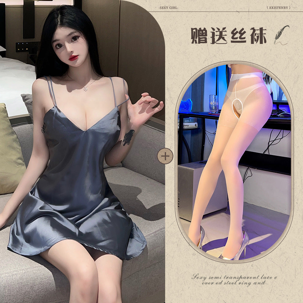Backless Chemise Set