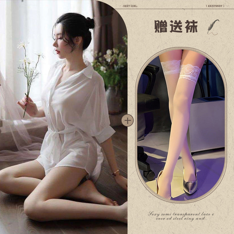 Transparent na Robe Set