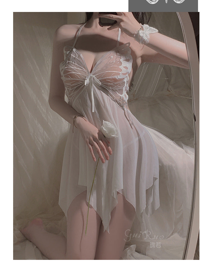 Butterfly Sheer Lingerie Nightgown