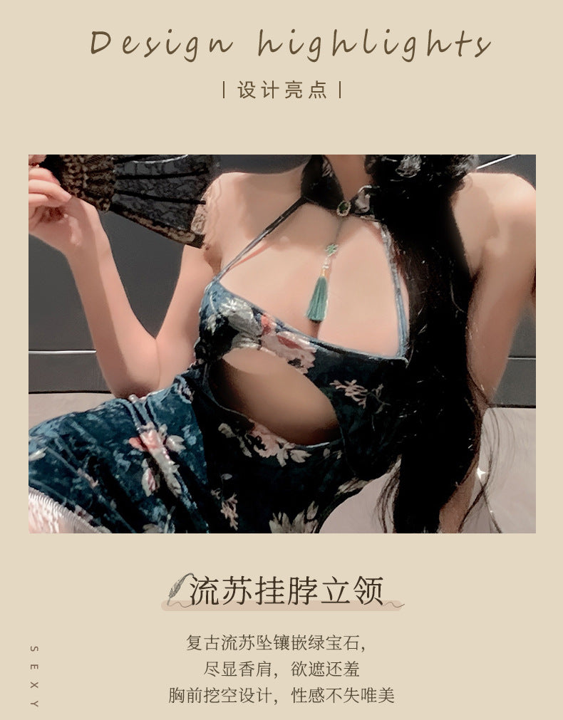 Velvet Qipao Dress