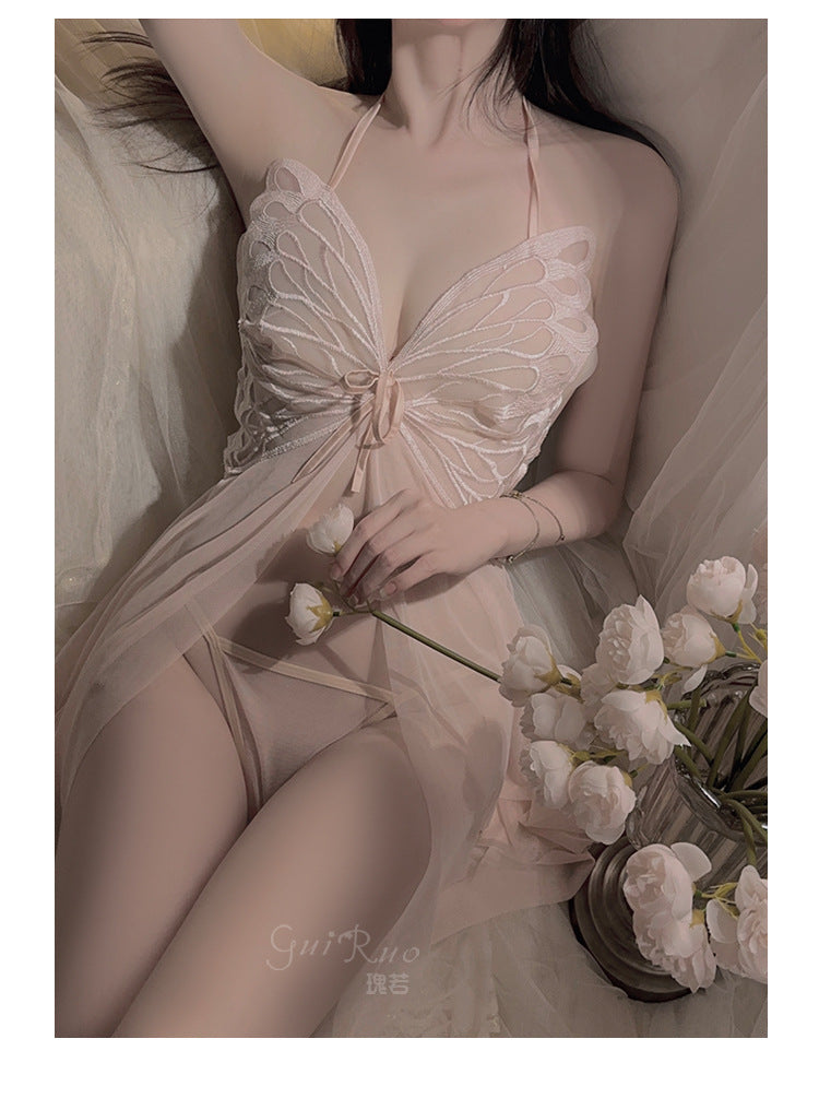 Butterfly Sheer Lingerie Nightgown
