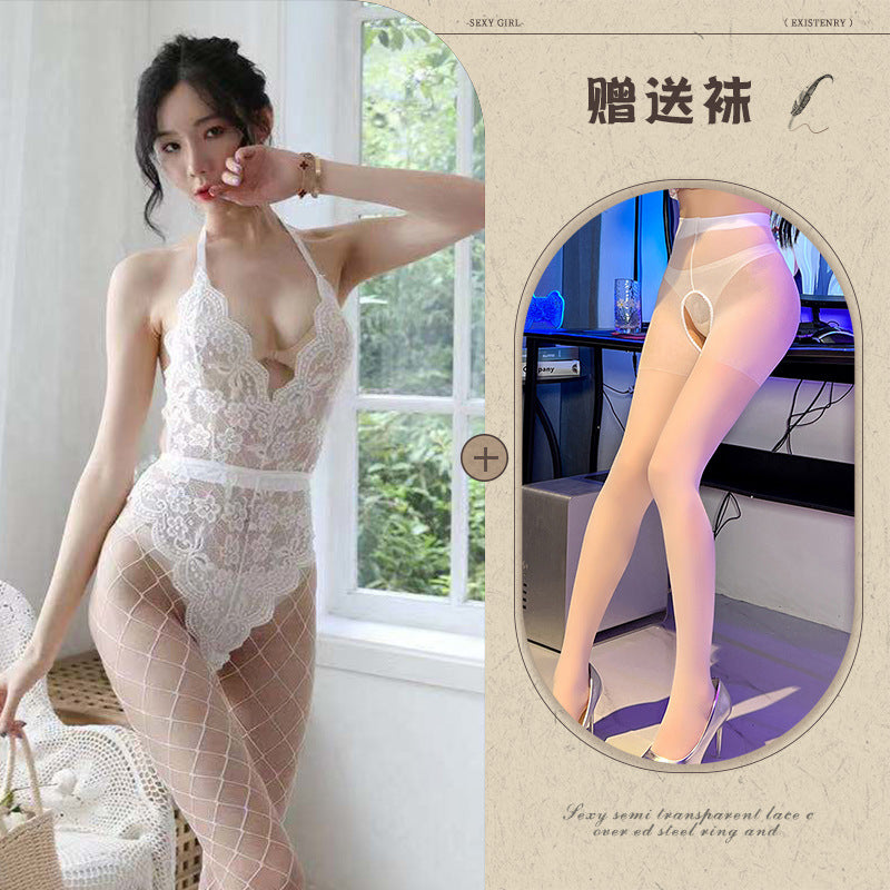 Backless Snap-Crotch Catsuit