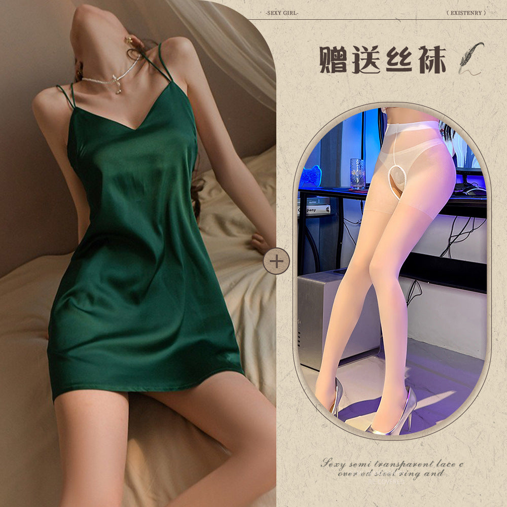 Backless Chemise Set