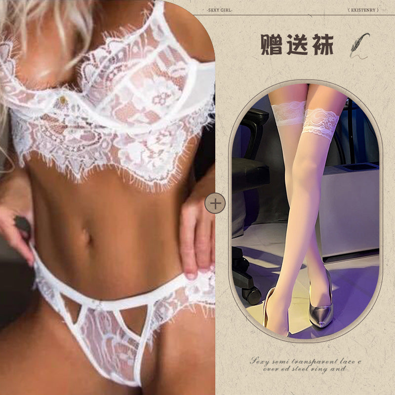 Lace Bralette & Garter Belt Set