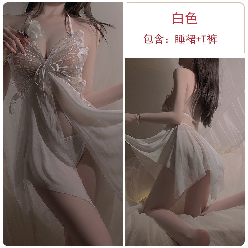 Butterfly Sheer Lingerie Nightgown