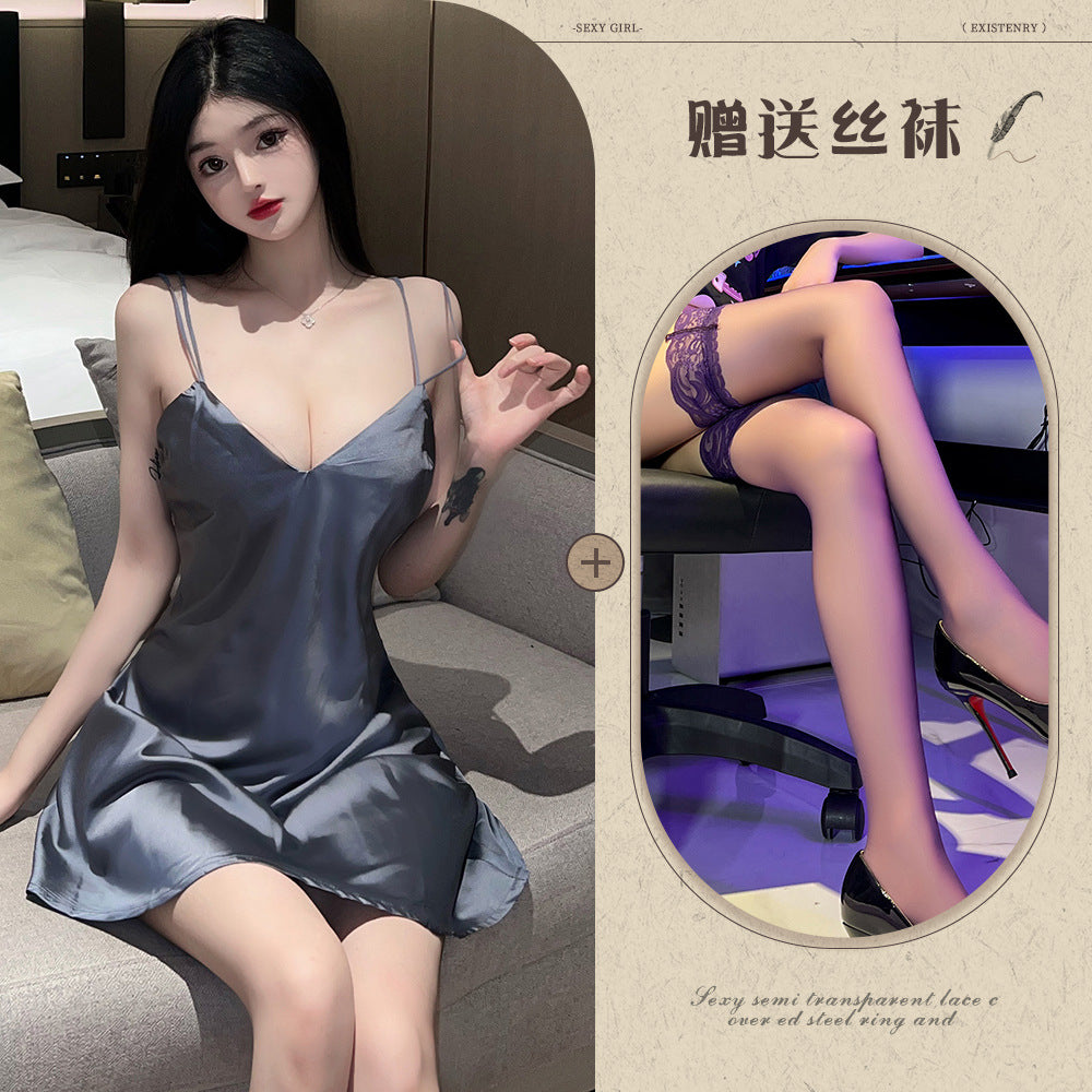 Backless Chemise Set