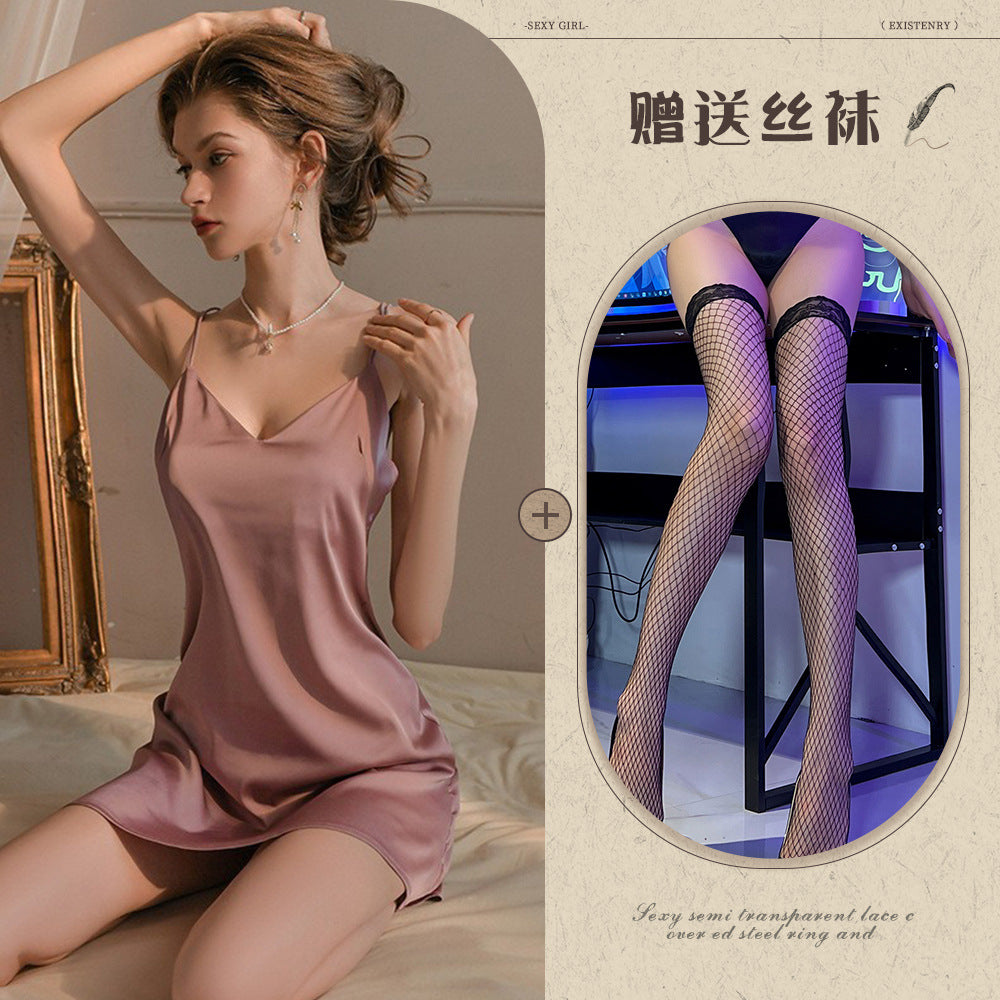 Backless Chemise Set