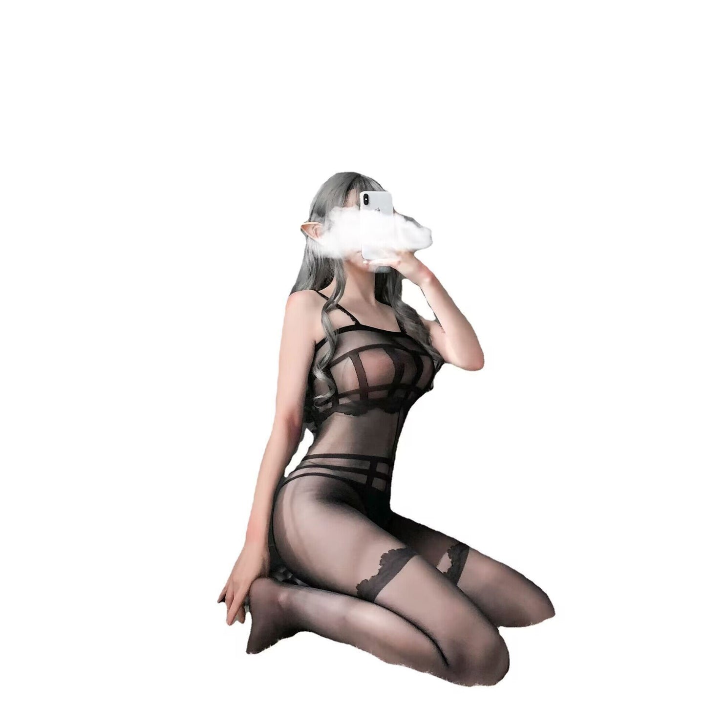 Strapless Bodysuit with Garters